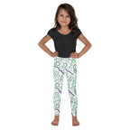 KIDS (2-8yrs) Active Stretch Leggings - 'Squiggles' (Lilac Mint)