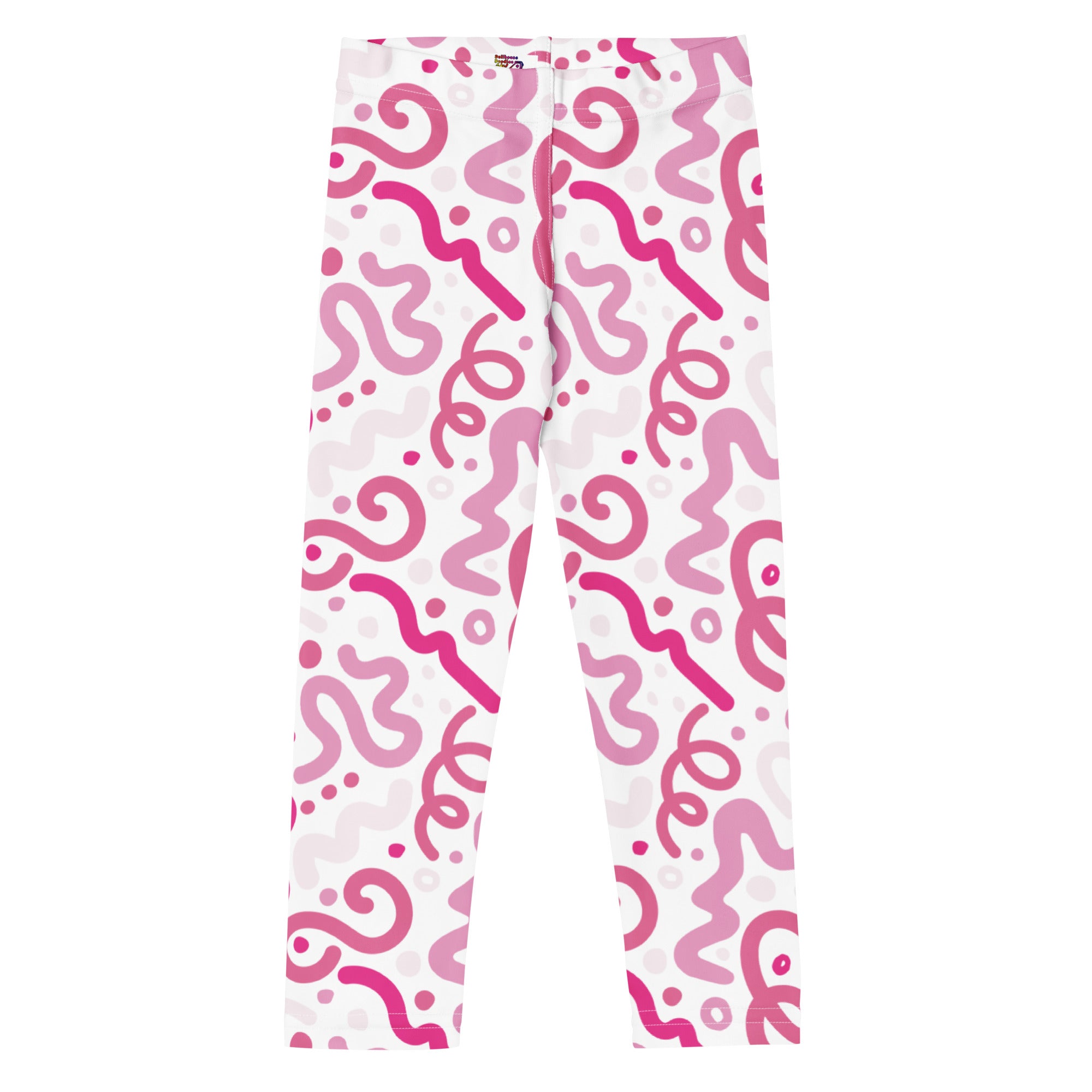 KIDS (2-8yrs) Active Stretch Leggings - 'Squiggles' (Rose) 7