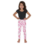 KIDS (2-8yrs) Active Stretch Leggings - 'Squiggles' (Rose)