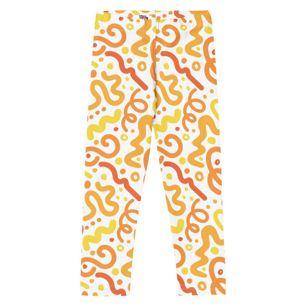 KIDS (2-8yrs) Active Stretch Leggings - 'Squiggles' (Marigold) 7