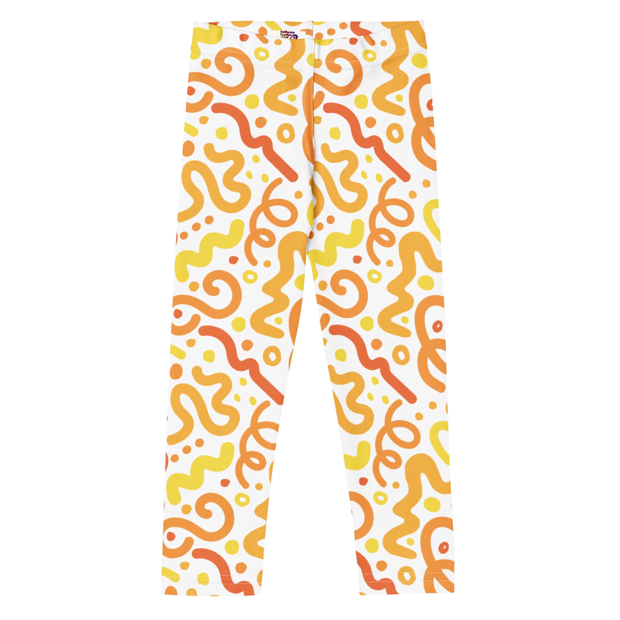 KIDS (2-8yrs) Active Stretch Leggings - 'Squiggles' (Marigold) 7