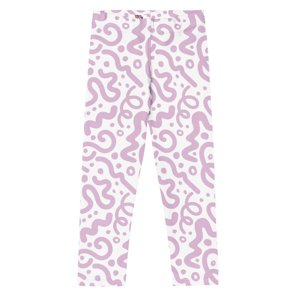 KIDS (2-8yrs) Active Stretch Leggings - 'Squiggles' (Wysteria) 7