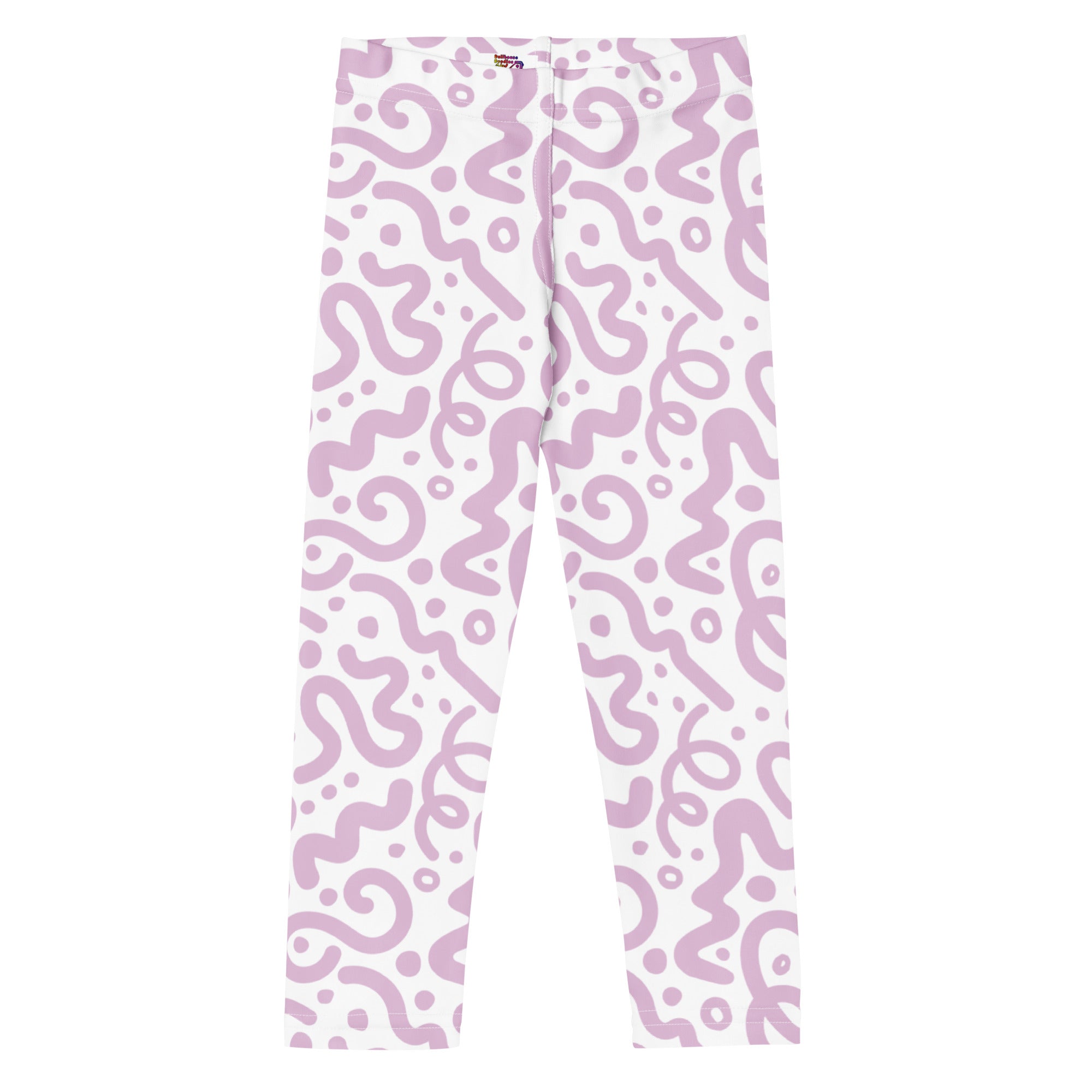 KIDS (2-8yrs) Active Stretch Leggings - 'Squiggles' (Wysteria) 7