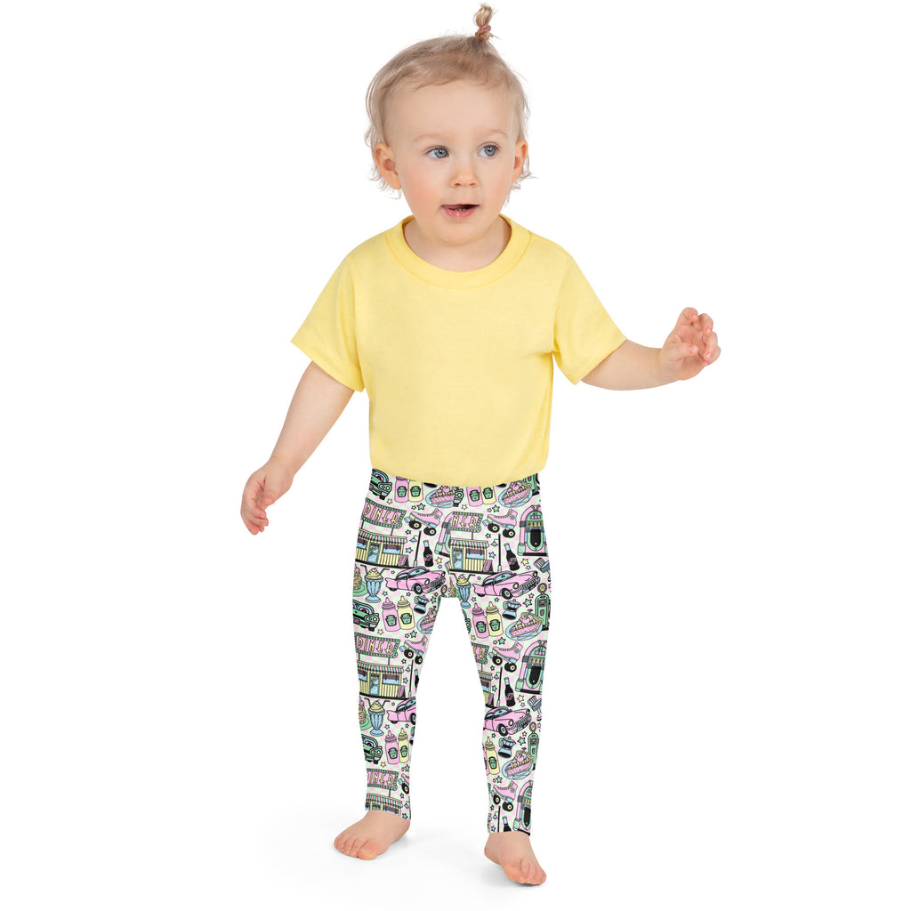 KIDS (2-8yrs) Active Stretch Leggings - 'Bubblegum Diner'