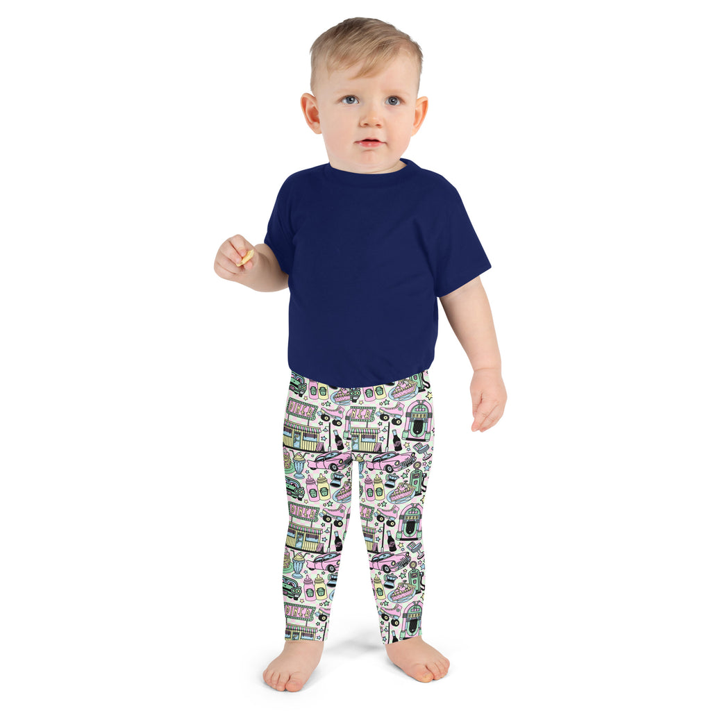 KIDS (2-8yrs) Active Stretch Leggings - 'Bubblegum Diner'
