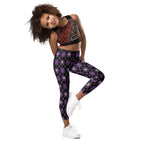 KIDS (2-8yrs) Active Stretch Leggings - 'Diamond Skulls'