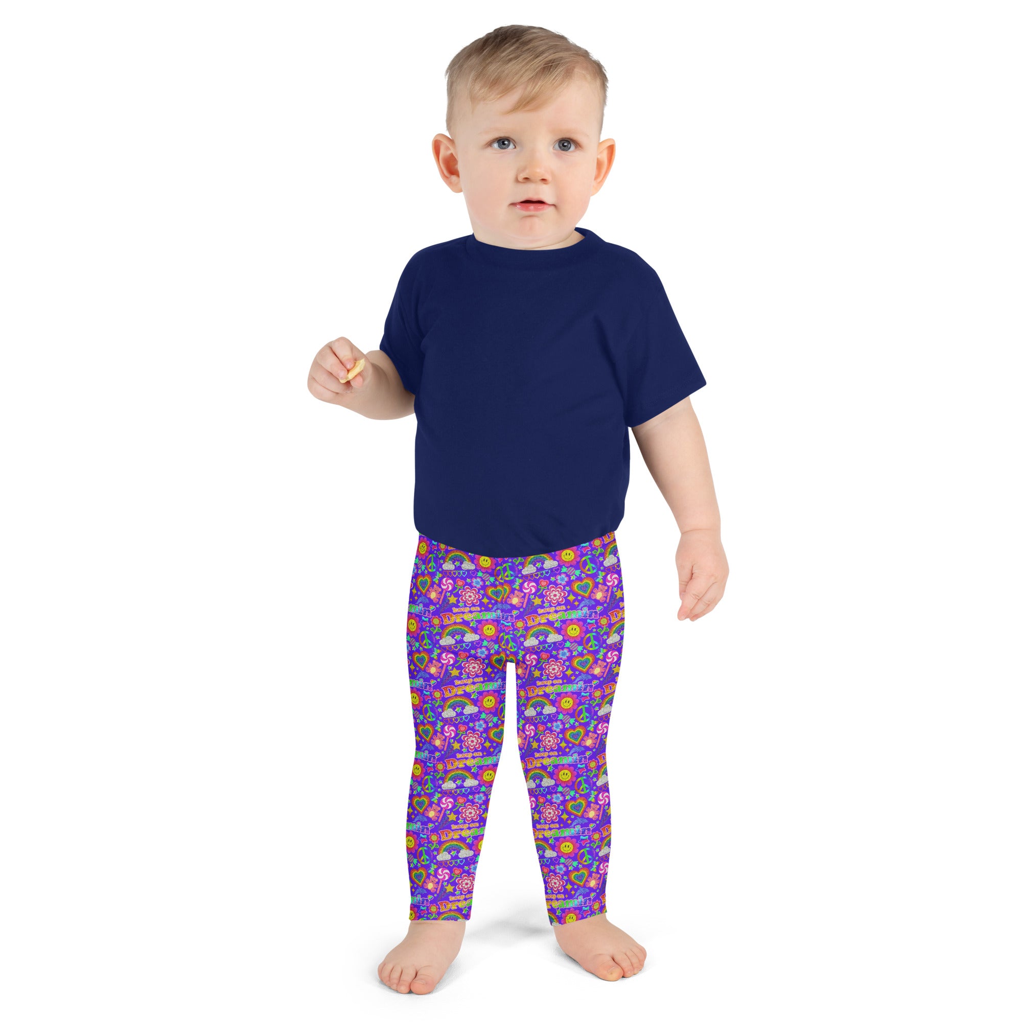 KIDS (2-8yrs) Active Stretch Leggings - 'Glitter Stickers'