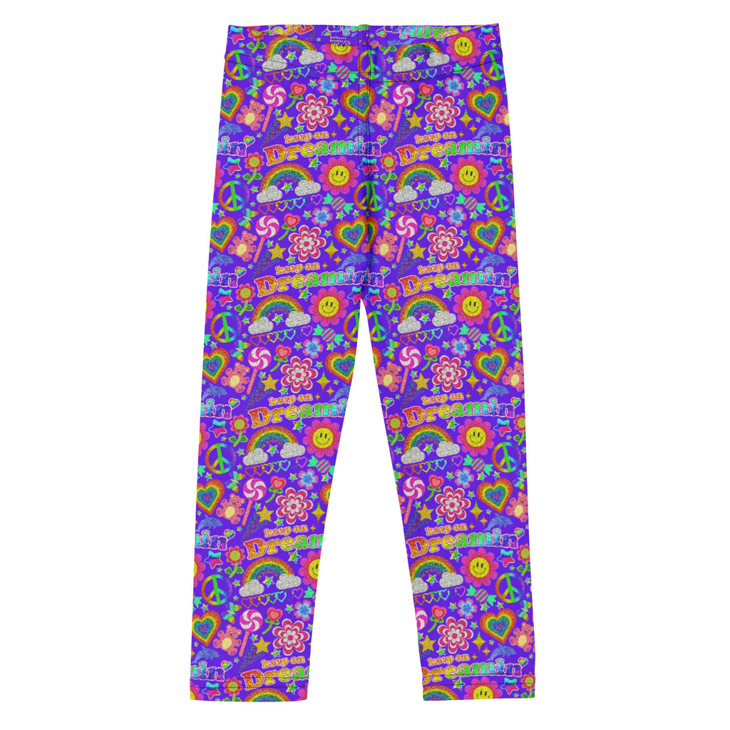 KIDS (2-8yrs) Active Stretch Leggings - 'Glitter Stickers' 7