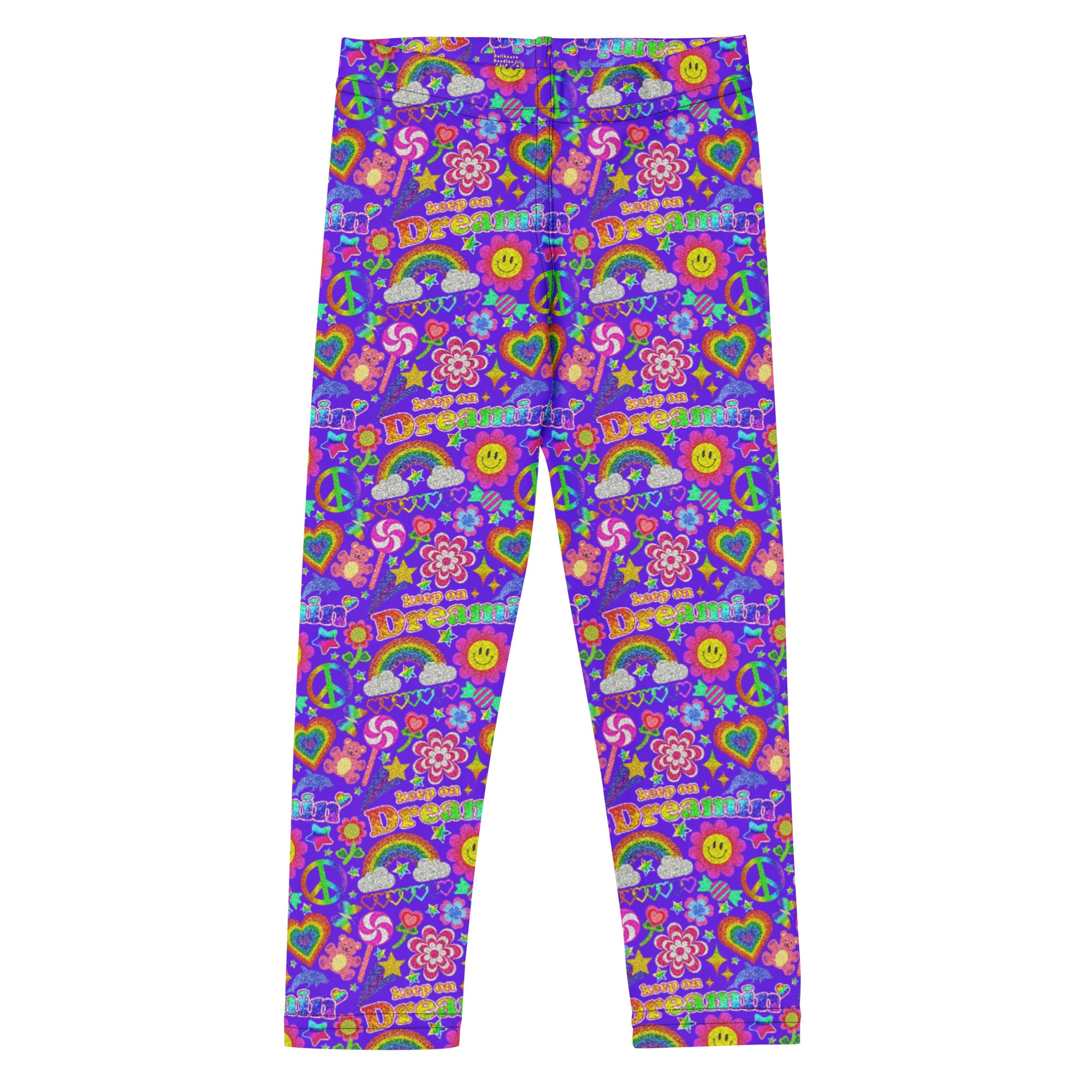 KIDS (2-8yrs) Active Stretch Leggings - 'Glitter Stickers' 7