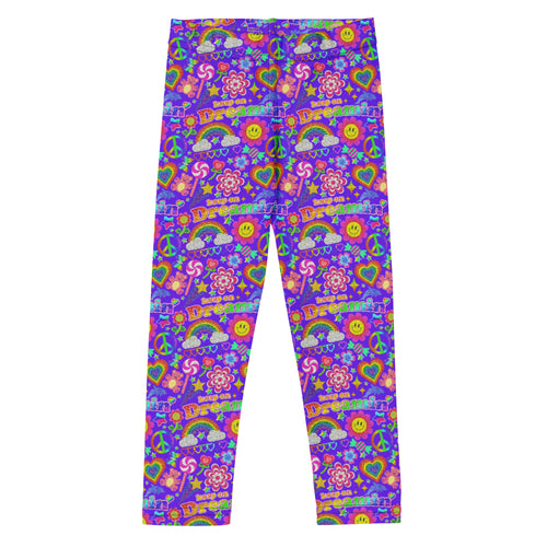KIDS (2-8yrs) Active Stretch Leggings - 'Glitter Stickers' 7