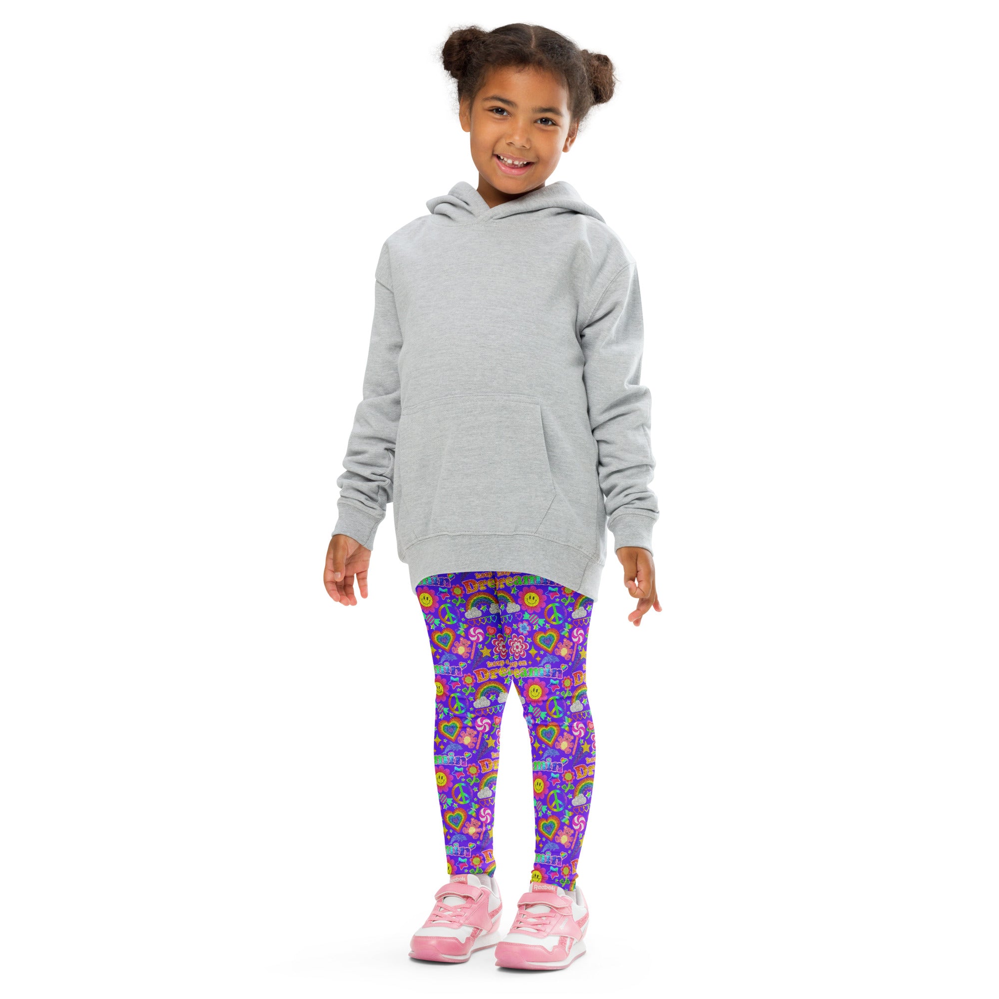 KIDS (2-8yrs) Active Stretch Leggings - 'Glitter Stickers'