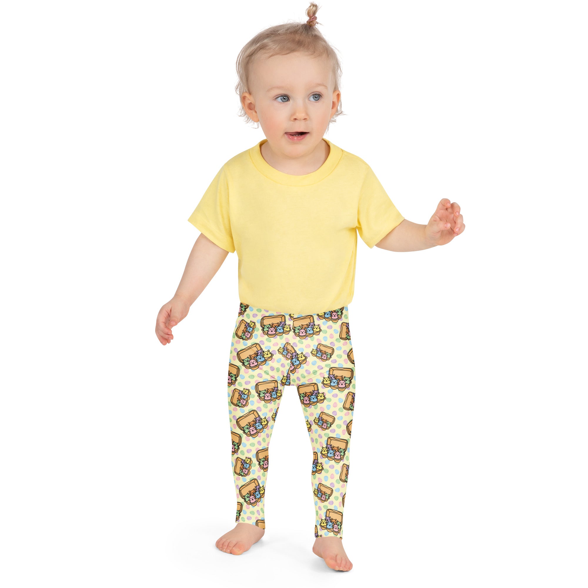 KIDS (2-8yrs) Active Stretch Leggings - 'Easter Kittens'