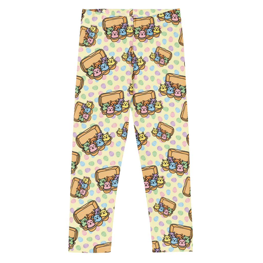 KIDS (2-8yrs) Active Stretch Leggings - 'Easter Kittens' 7