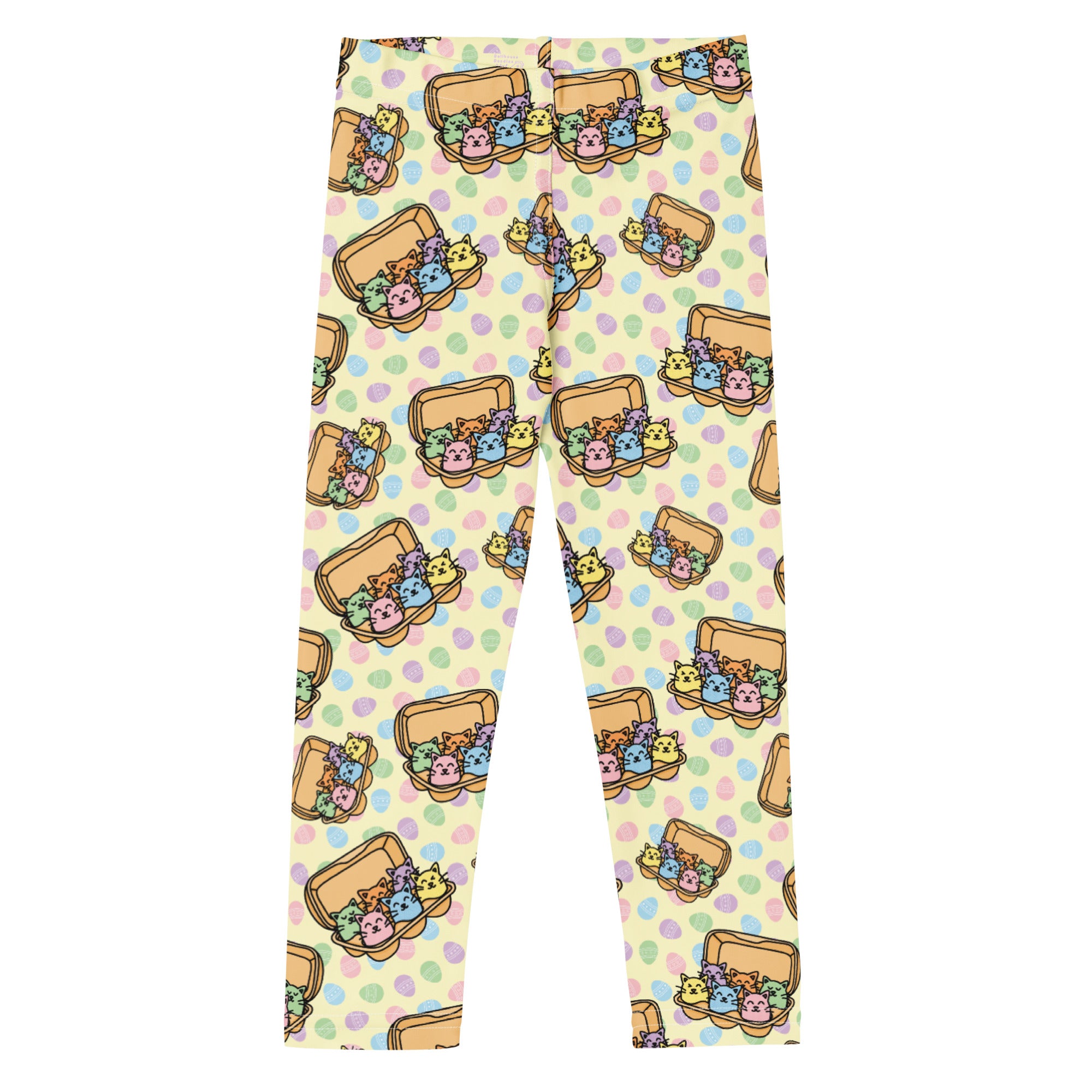 KIDS (2-8yrs) Active Stretch Leggings - 'Easter Kittens' 7