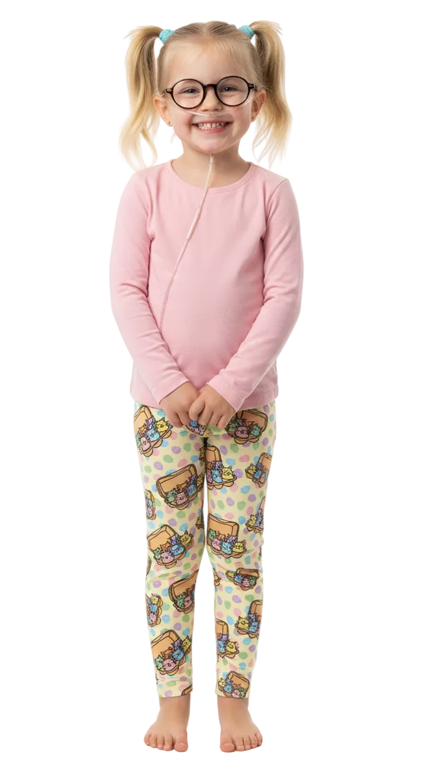 KIDS (2-8yrs) Active Stretch Leggings - 'Easter Kittens'