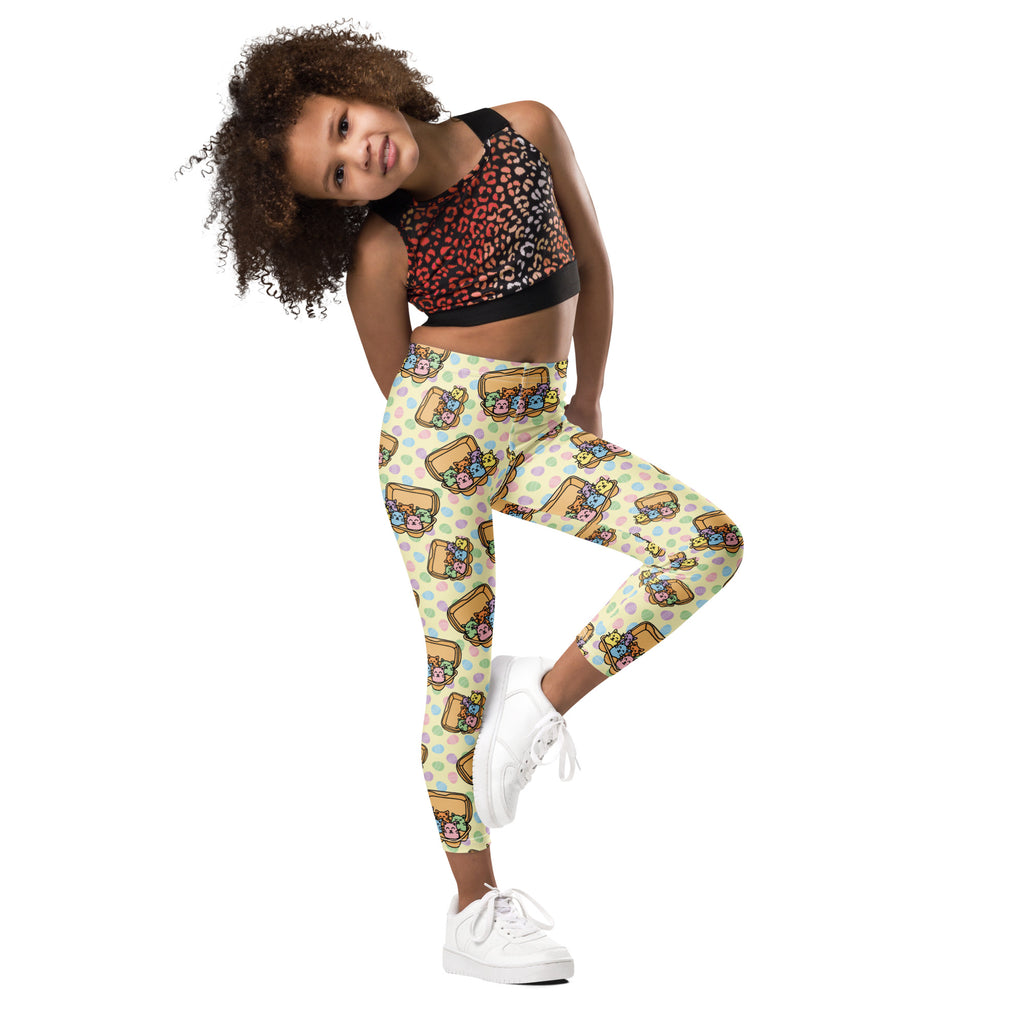 KIDS (2-8yrs) Active Stretch Leggings - 'Easter Kittens'