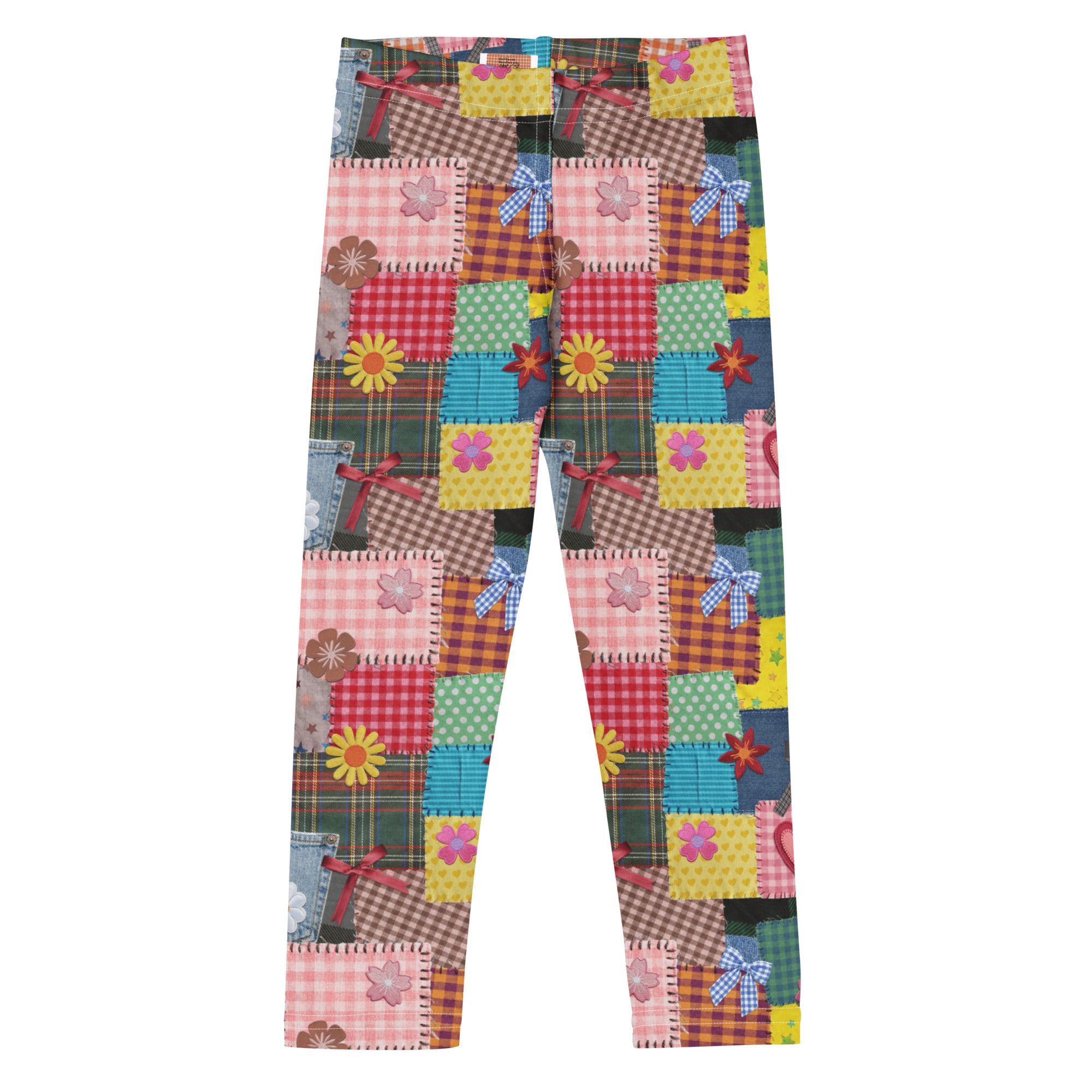 KIDS (2-8yrs) Active Stretch Leggings - 'Perfect Patchwork' 7
