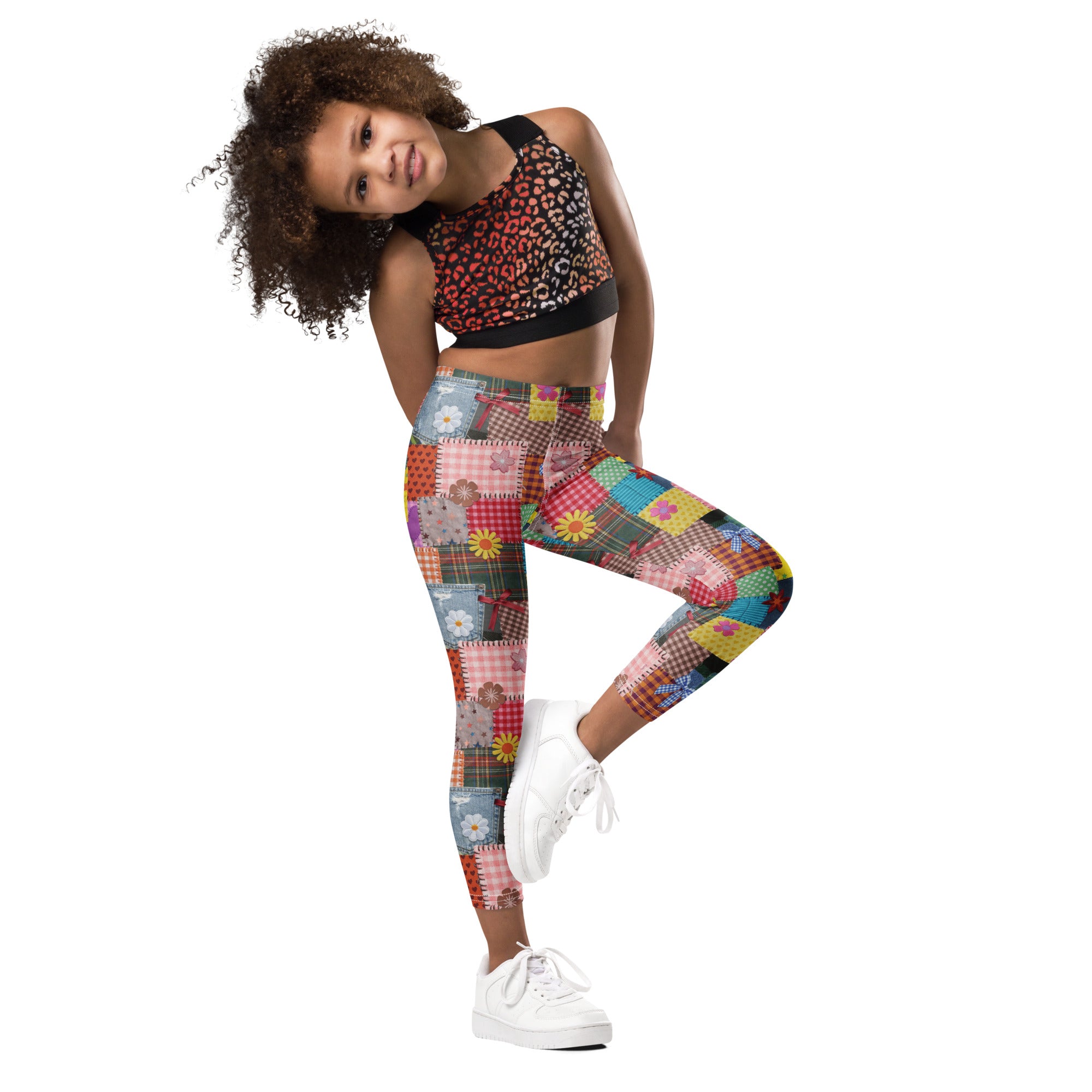 KIDS (2-8yrs) Active Stretch Leggings - 'Perfect Patchwork'