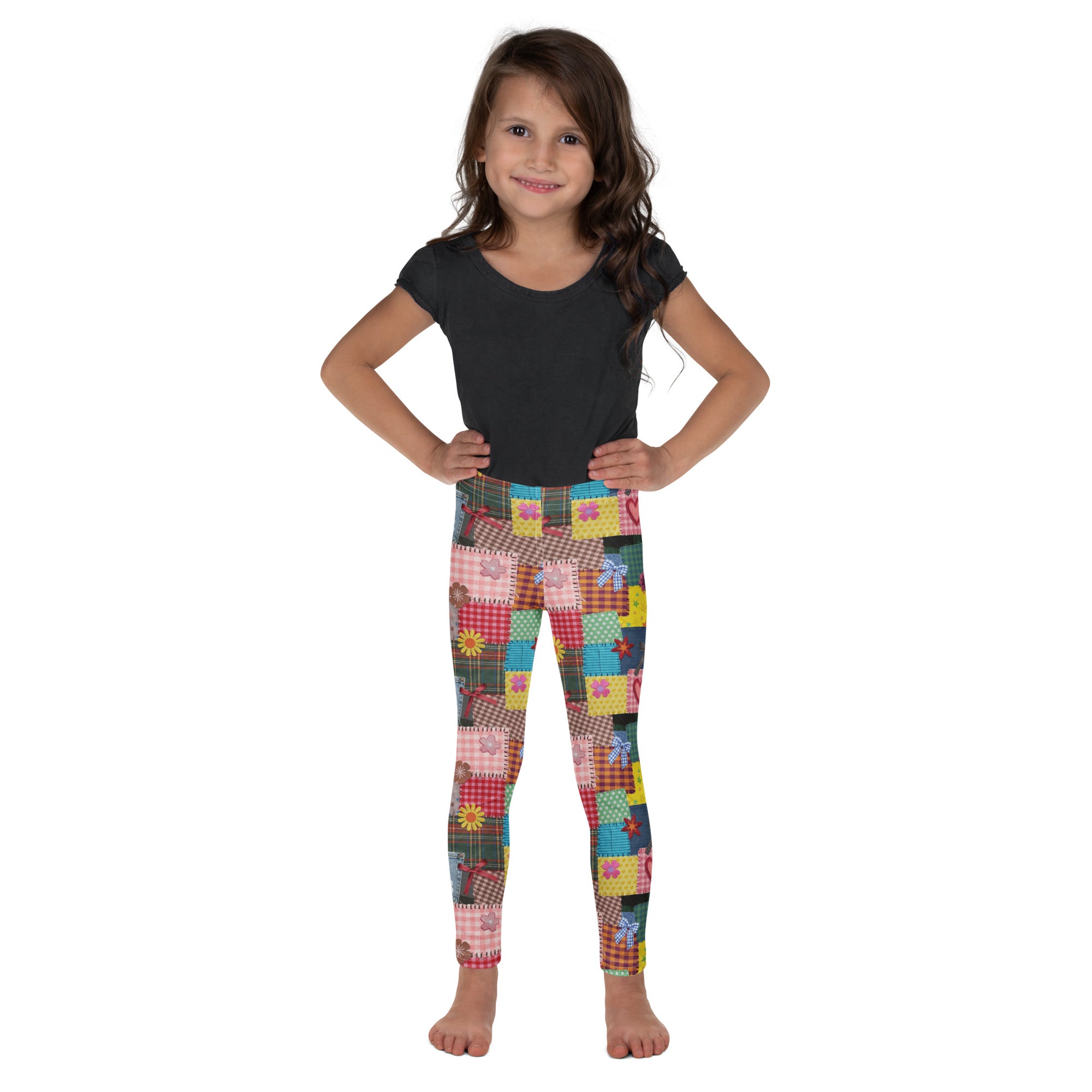 KIDS (2-8yrs) Active Stretch Leggings - 'Perfect Patchwork'