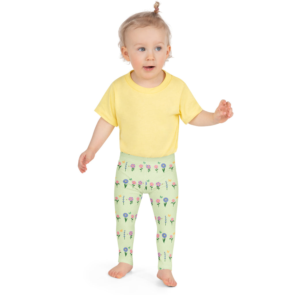 KIDS (2-8yrs) Active Stretch Leggings - 'Spring Stems'