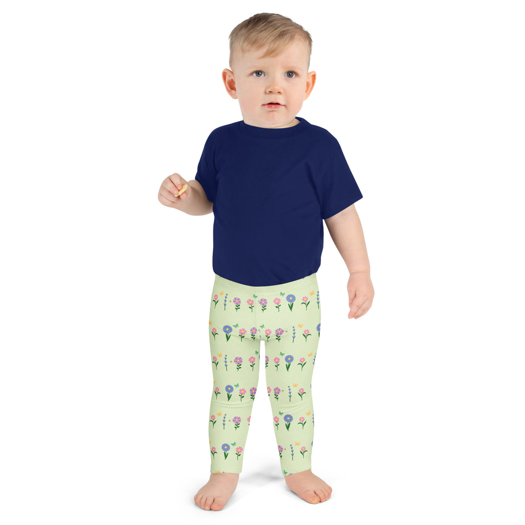 KIDS (2-8yrs) Active Stretch Leggings - 'Spring Stems'