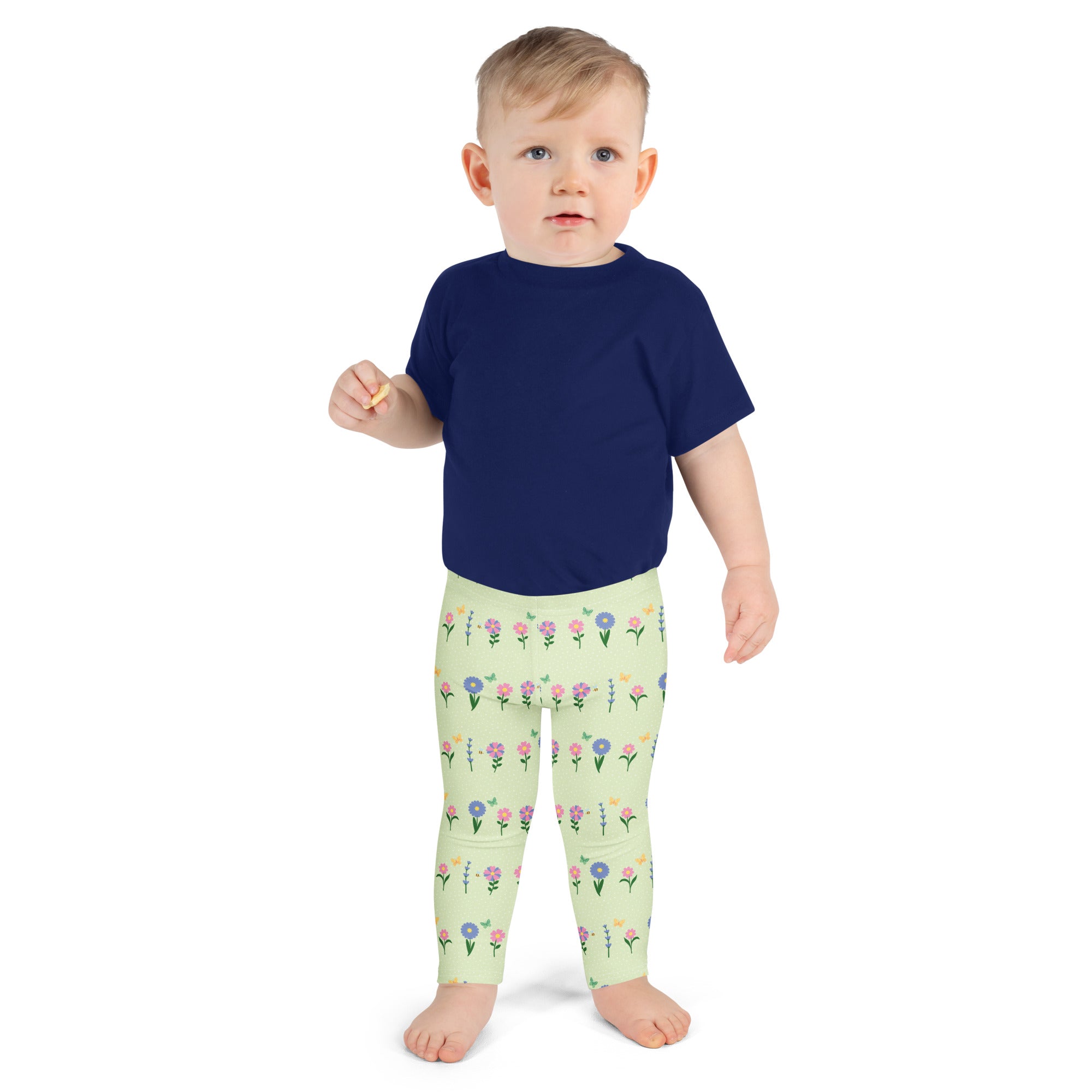 KIDS (2-8yrs) Active Stretch Leggings - 'Spring Stems'