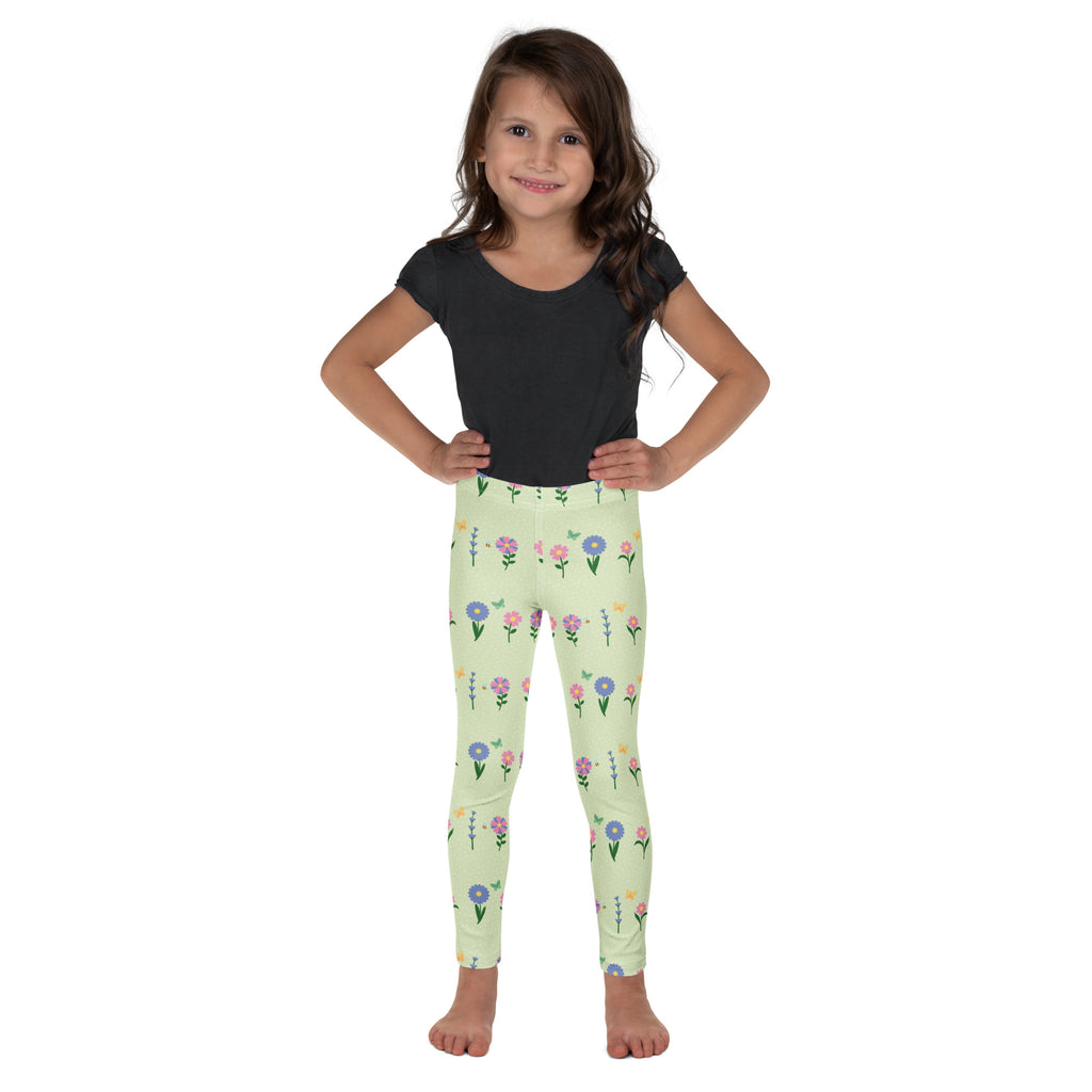 KIDS (2-8yrs) Active Stretch Leggings - 'Spring Stems'