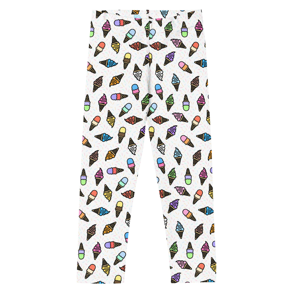 KIDS (2-8yrs) Active Stretch Leggings - 'Ice Cream' 7 Leggings