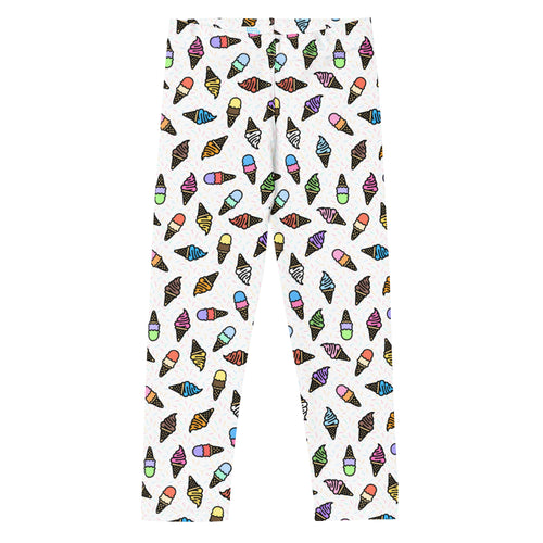 KIDS (2-8yrs) Active Stretch Leggings - 'Ice Cream' 7 Leggings