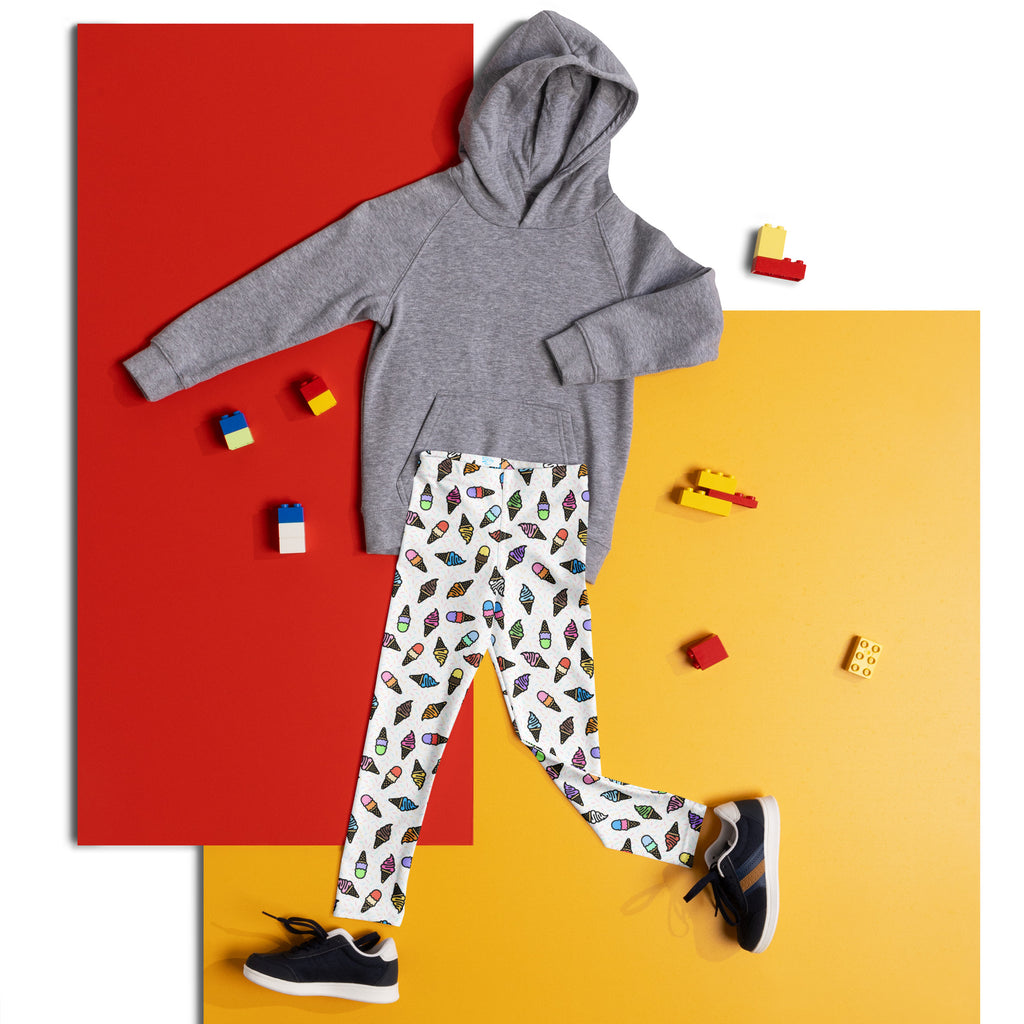 KIDS (2-8yrs) Active Stretch Leggings - 'Ice Cream' Leggings
