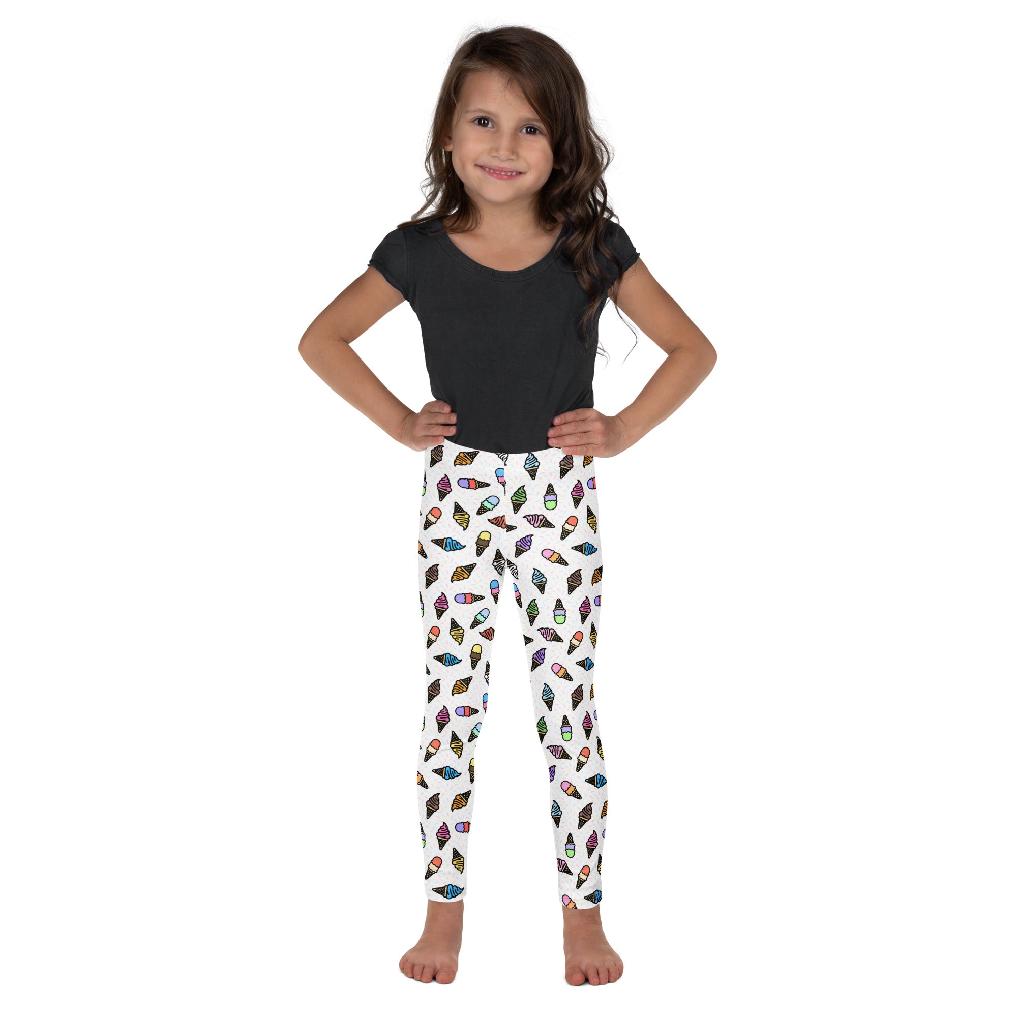 KIDS (2-8yrs) Active Stretch Leggings - 'Ice Cream' Leggings