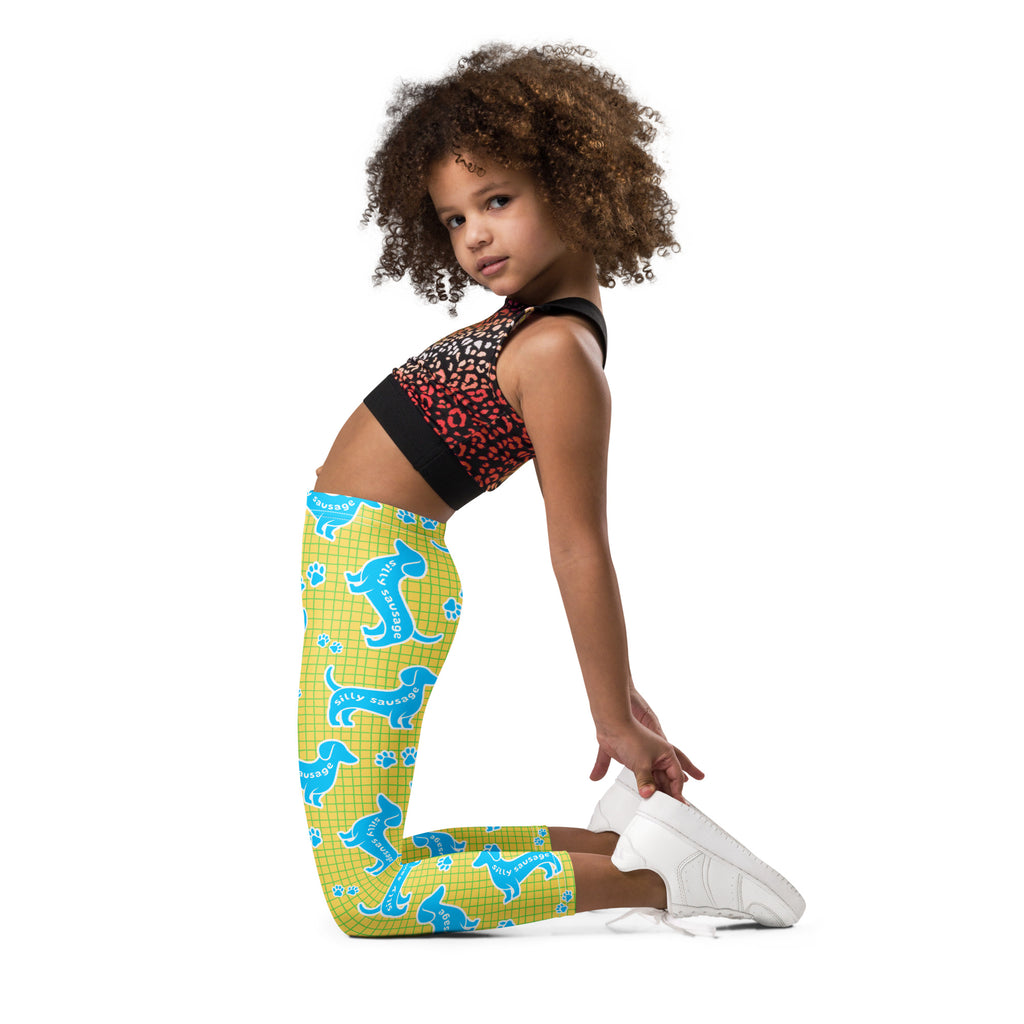 KIDS (2-8yrs) Active Stretch Leggings - 'Silly Sausage'