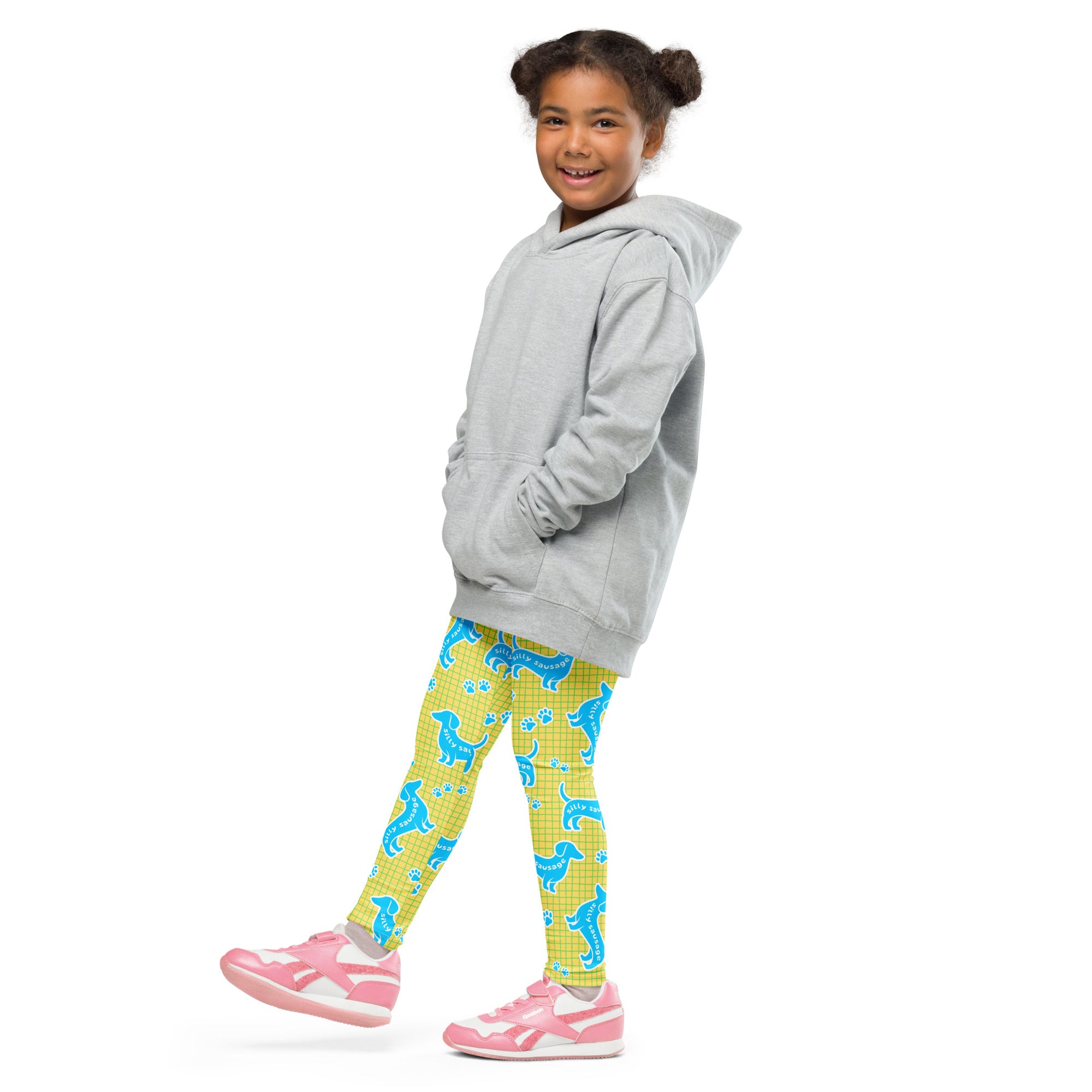KIDS (2-8yrs) Active Stretch Leggings - 'Silly Sausage'