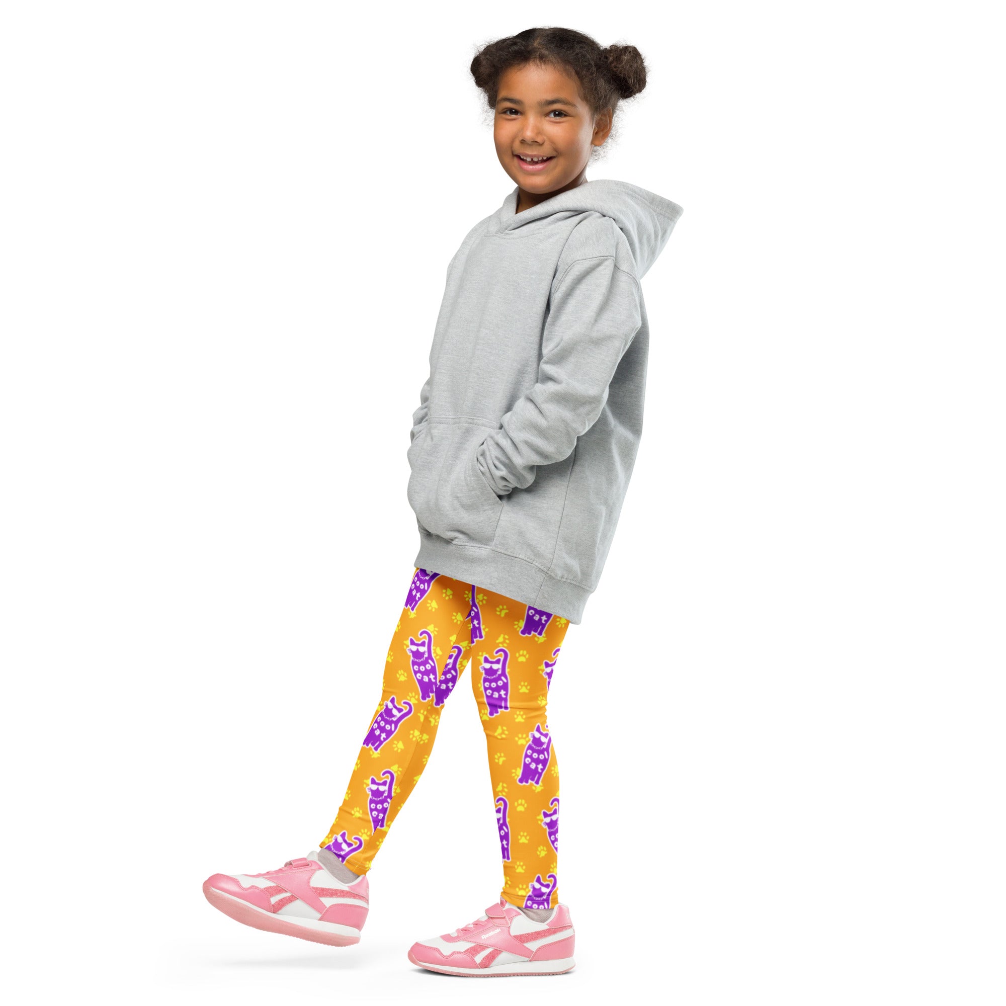 KIDS (2-8yrs) Active Stretch Leggings - 'Cool Cat'