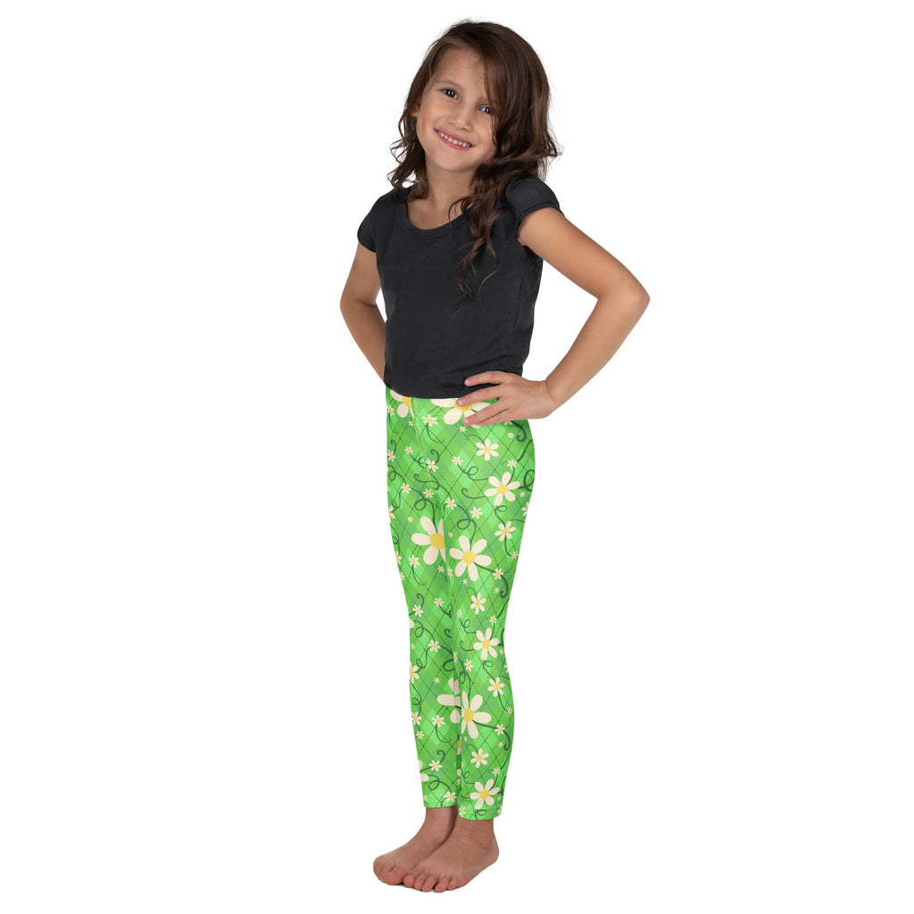 KIDS (2-8yrs) Active Stretch Leggings - 'Daisychain'