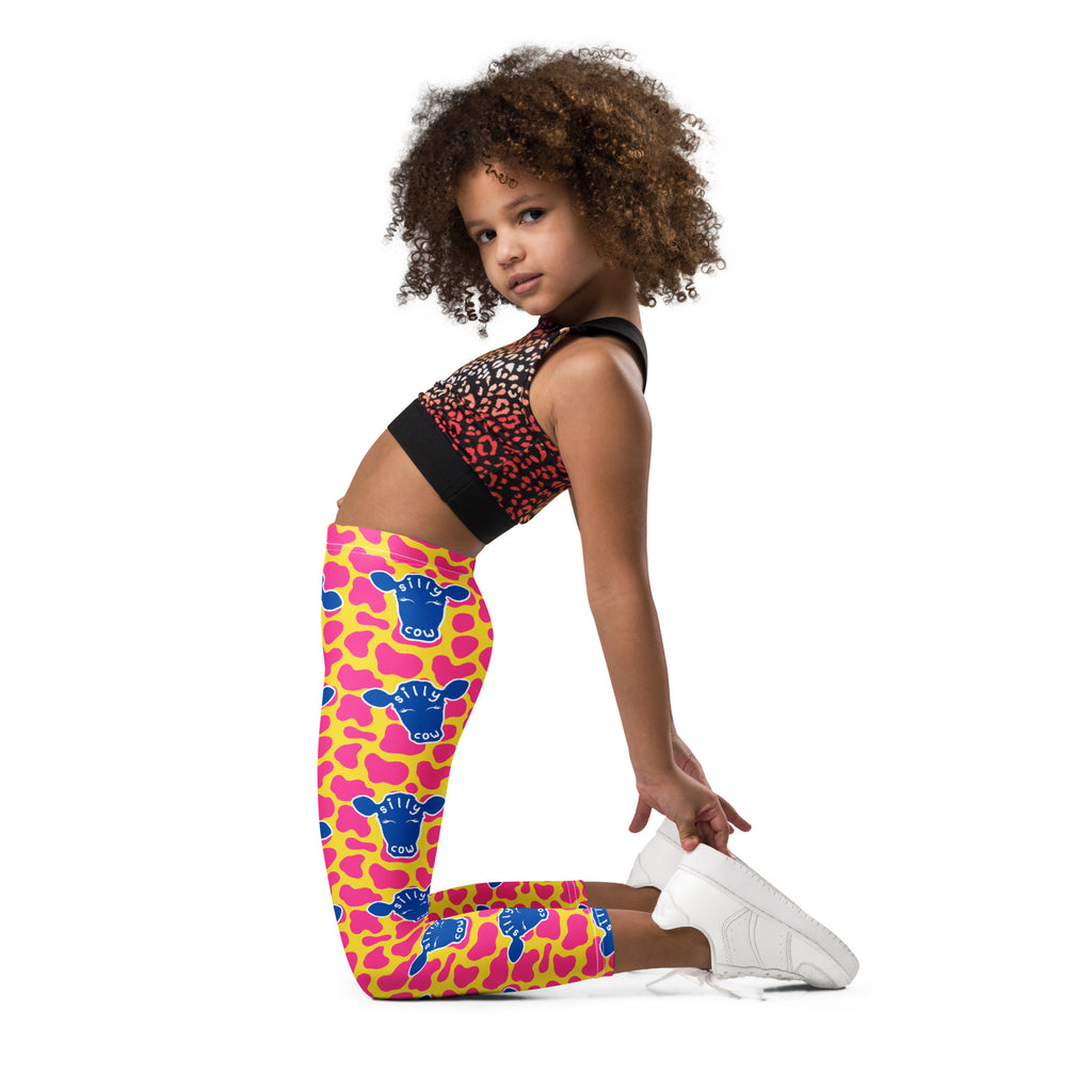 KIDS (2-8yrs) Active Stretch Leggings - 'Silly Cow'