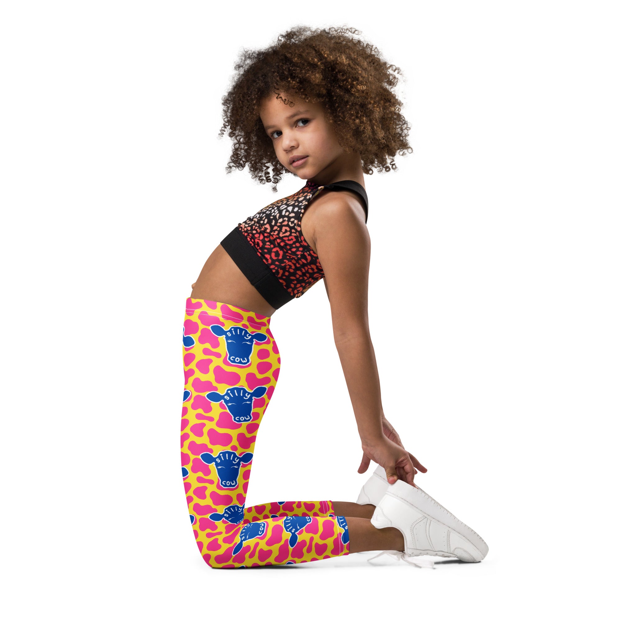 KIDS (2-8yrs) Active Stretch Leggings - 'Silly Cow'