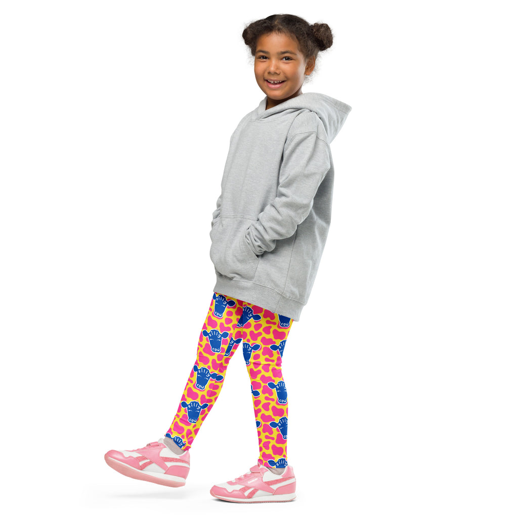 KIDS (2-8yrs) Active Stretch Leggings - 'Silly Cow'