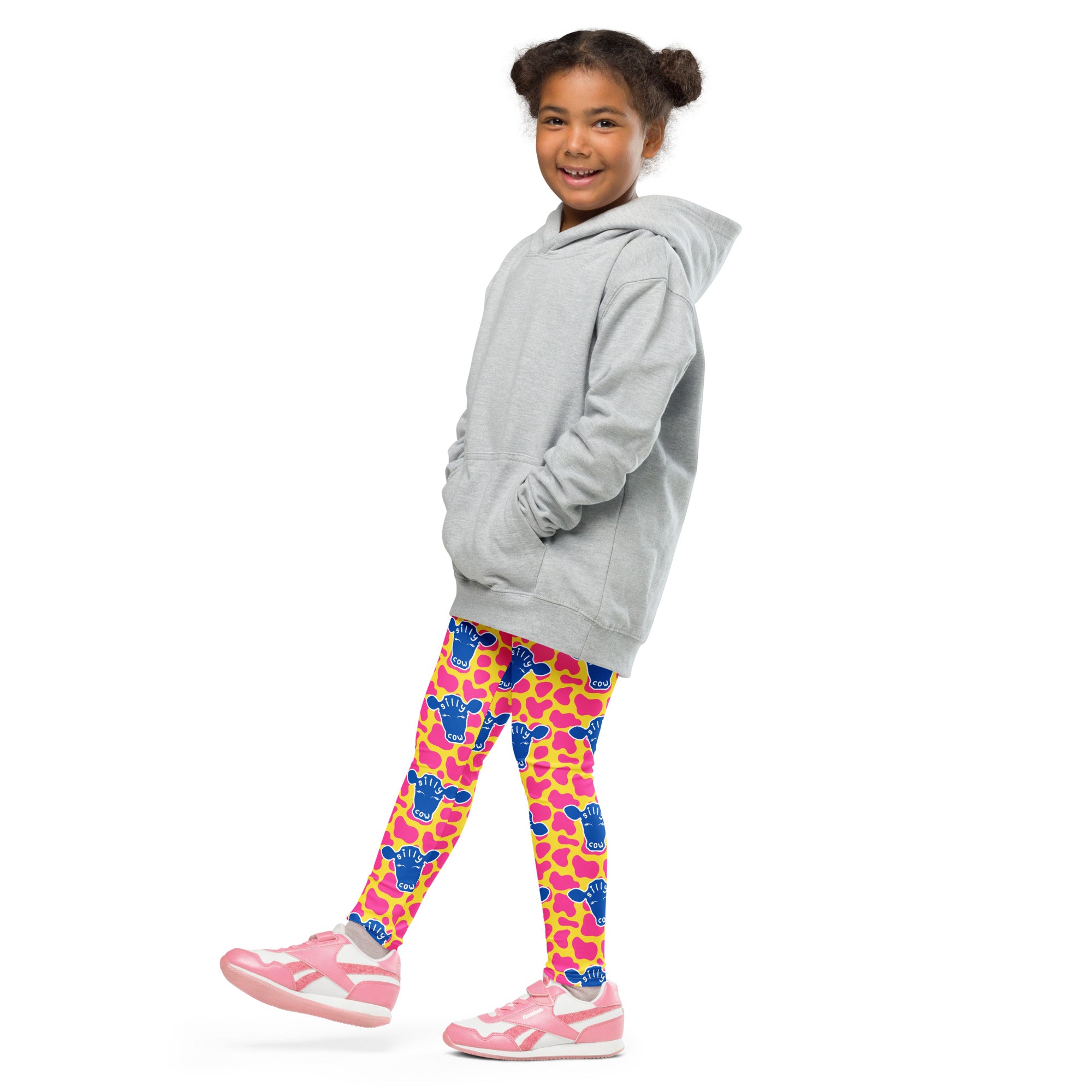 KIDS (2-8yrs) Active Stretch Leggings - 'Silly Cow'