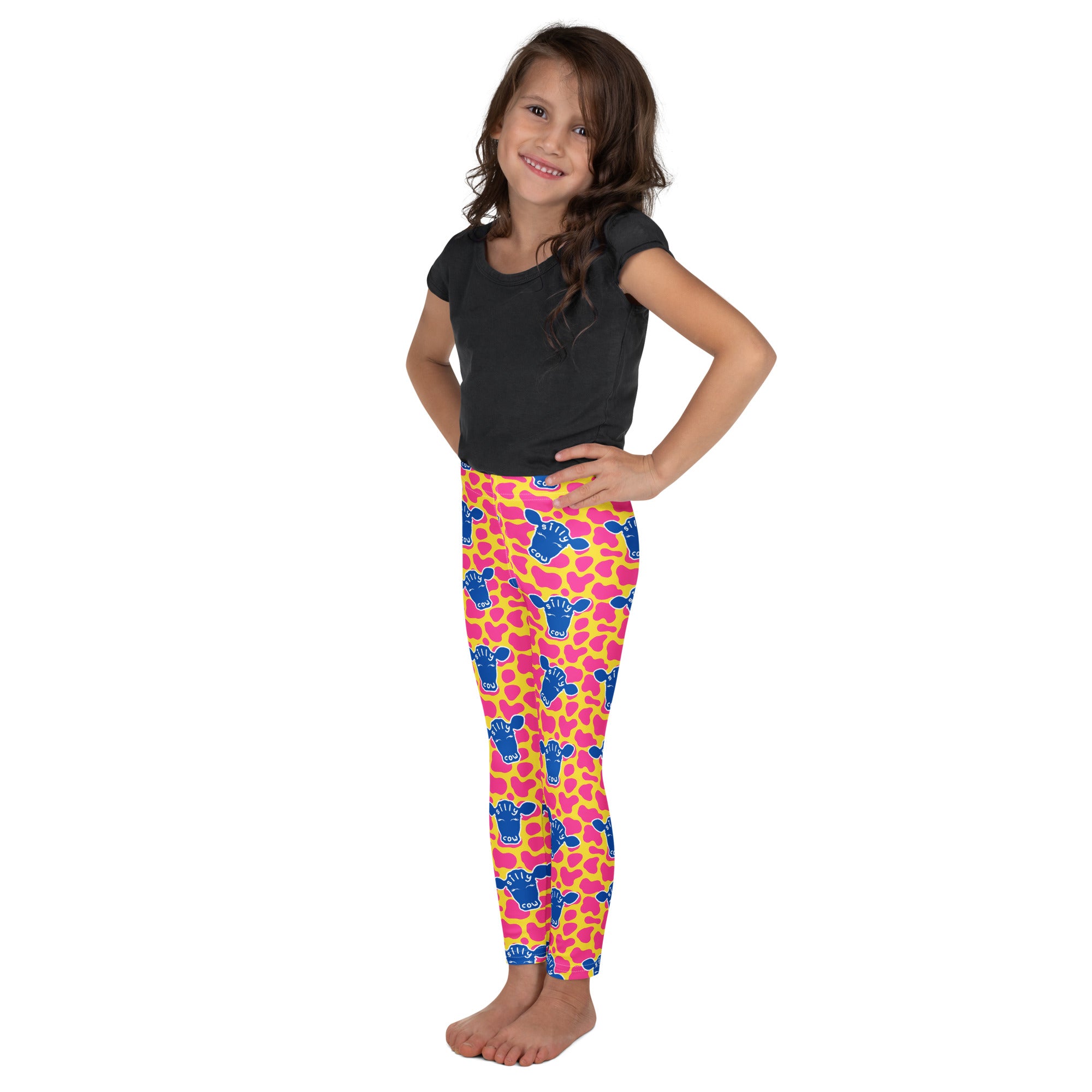 KIDS (2-8yrs) Active Stretch Leggings - 'Silly Cow'