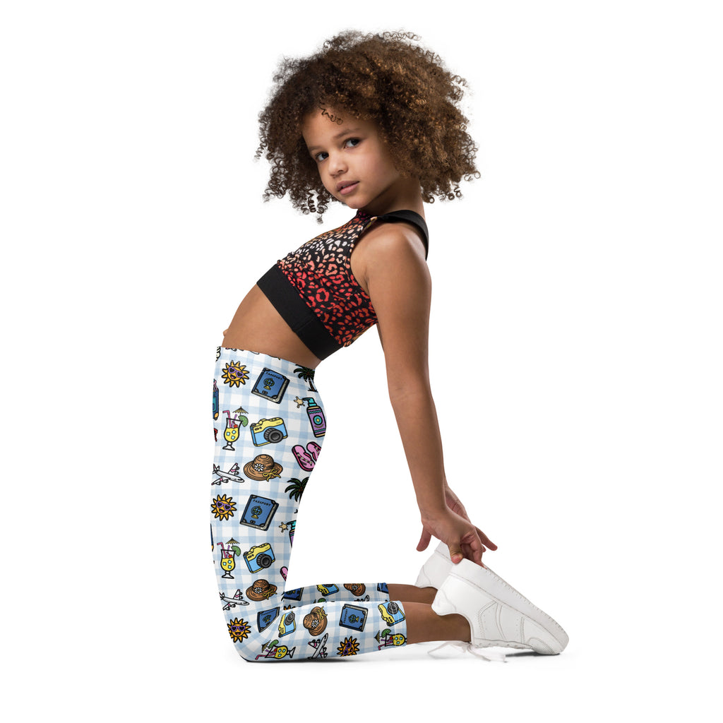 KIDS (2-8yrs) Active Stretch Leggings - 'Gingham Getaway'