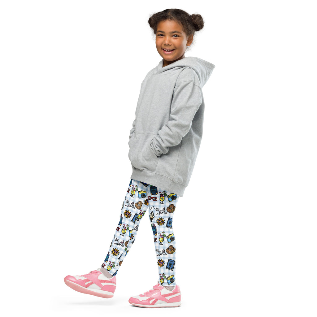 KIDS (2-8yrs) Active Stretch Leggings - 'Gingham Getaway'