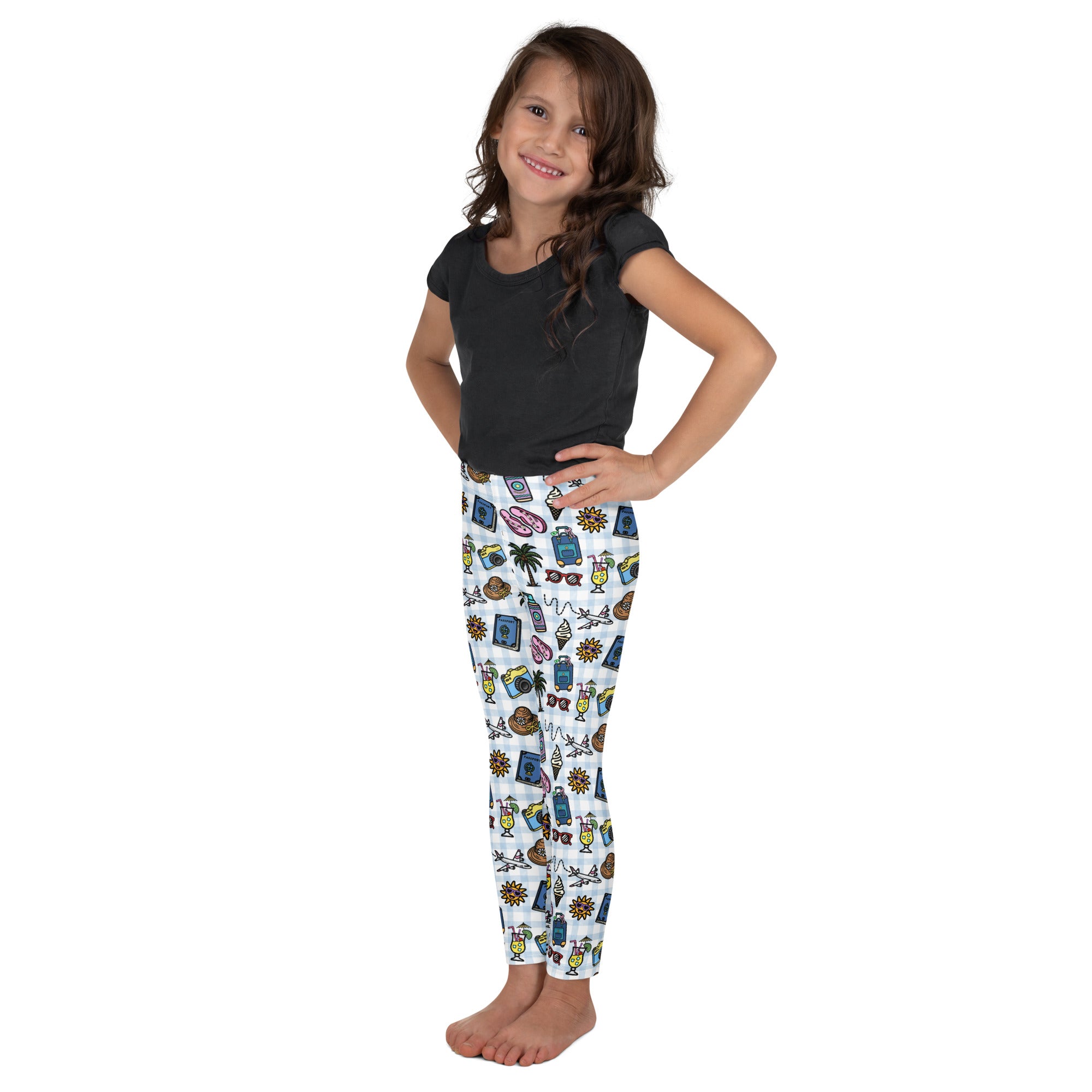 KIDS (2-8yrs) Active Stretch Leggings - 'Gingham Getaway'