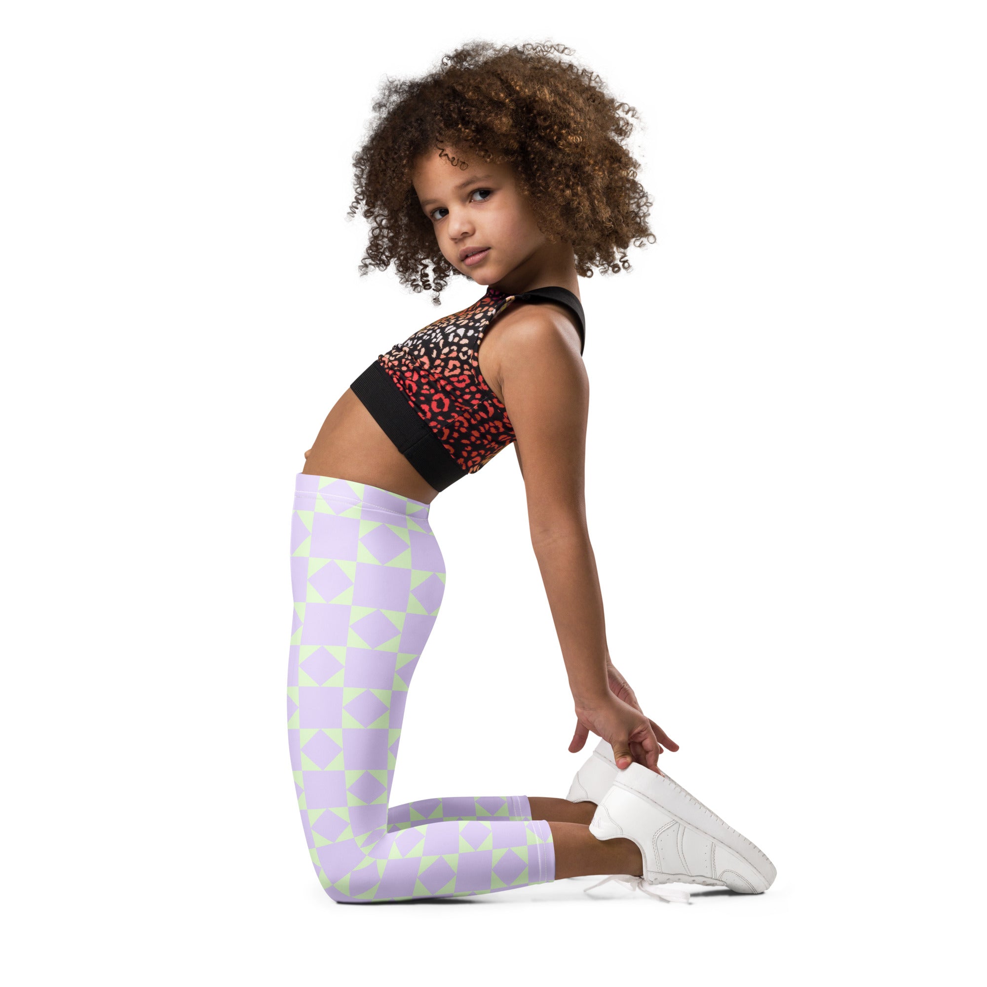 KIDS (2-8yrs) Active Stretch Leggings - 'Lilac Mint'