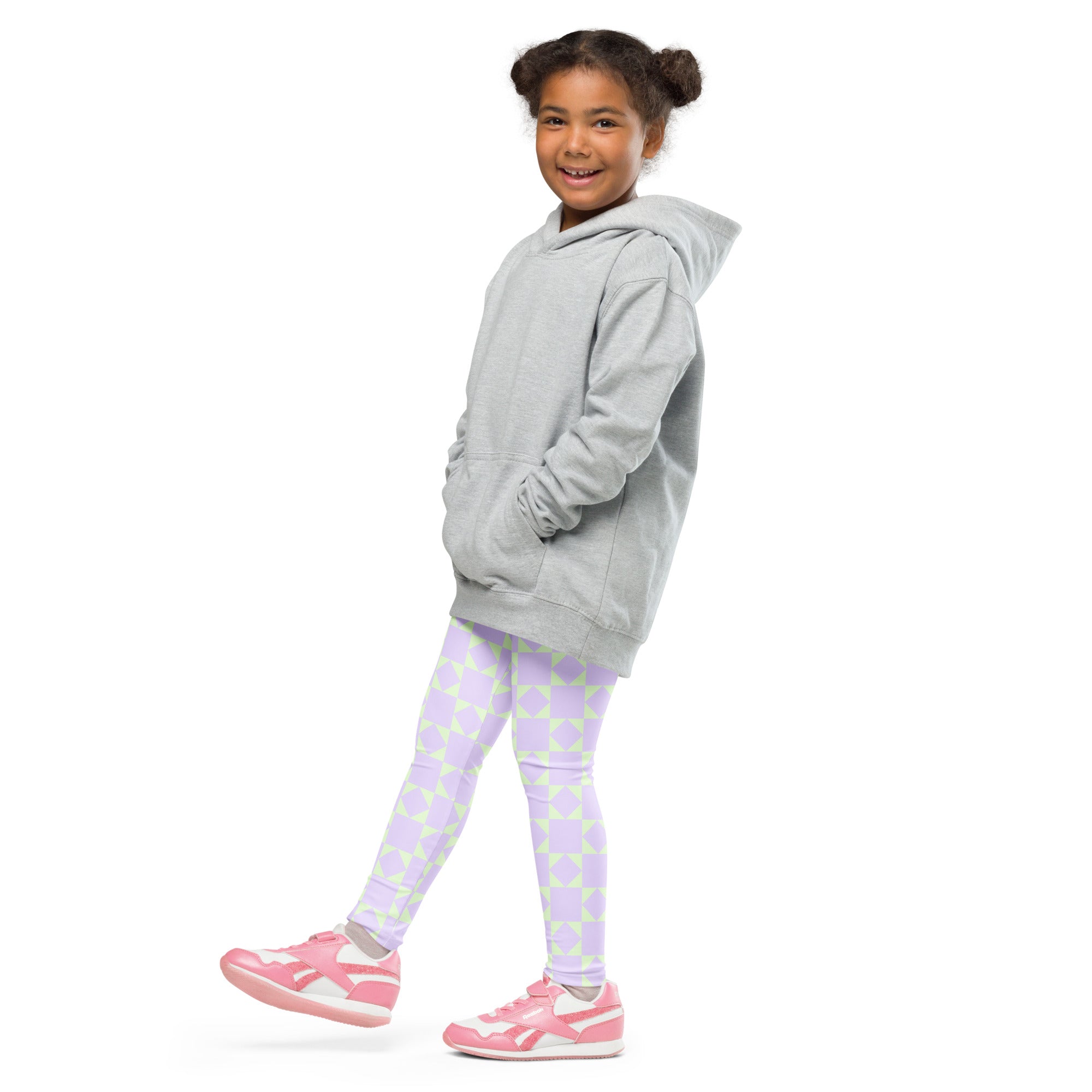 KIDS (2-8yrs) Active Stretch Leggings - 'Lilac Mint'