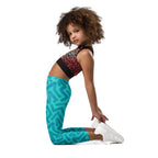 KIDS (2-8yrs) Active Stretch Leggings - 'Aquamarine'
