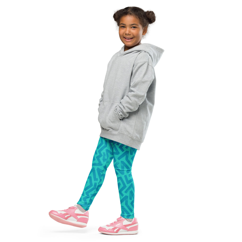 KIDS (2-8yrs) Active Stretch Leggings - 'Aquamarine'