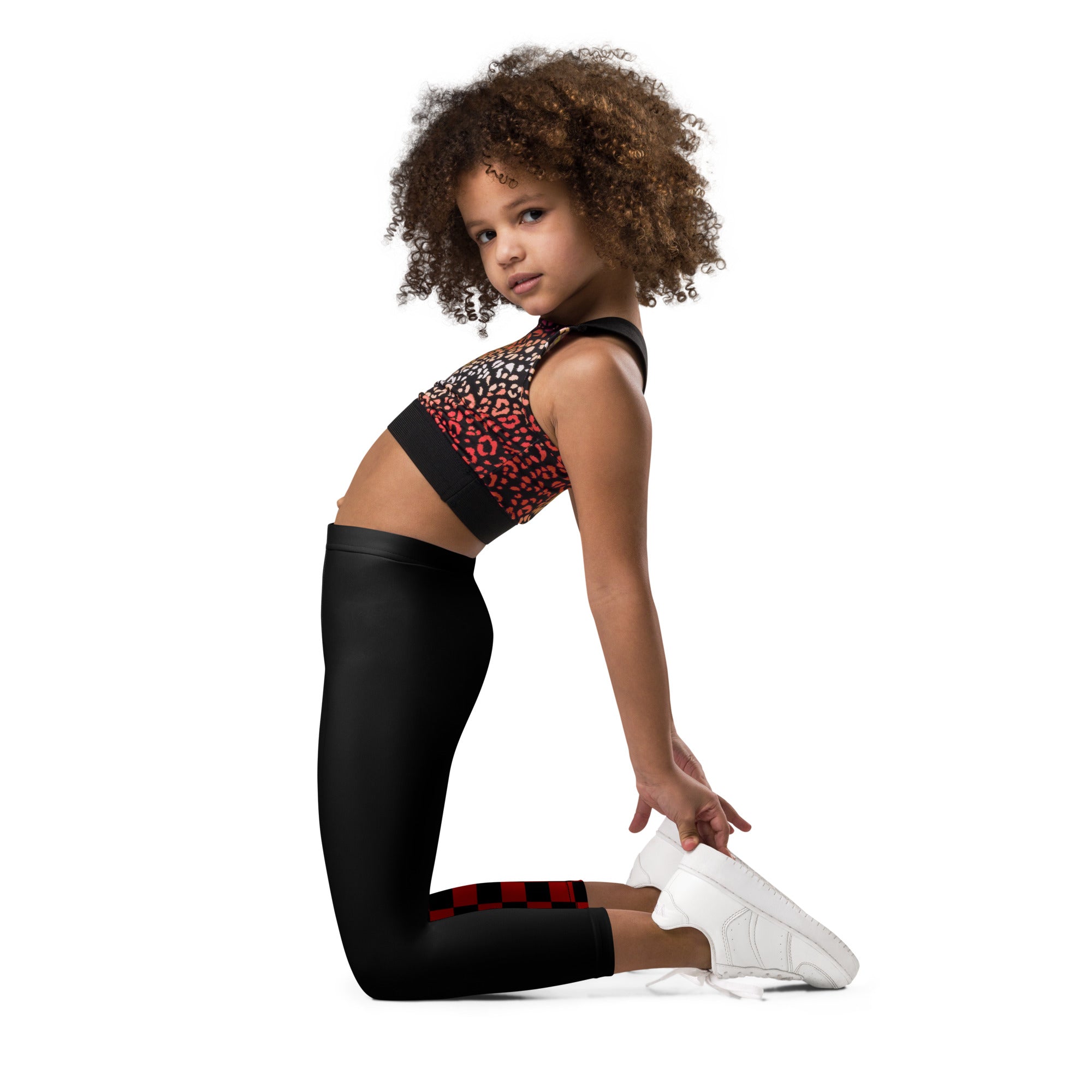 KIDS (2-8yrs) Active Stretch Leggings - 'Black Parade'