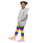 KIDS (2-8yrs) Active Stretch Leggings - 'Rainbow Waves'