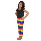 KIDS (2-8yrs) Active Stretch Leggings - 'Rainbow Waves'